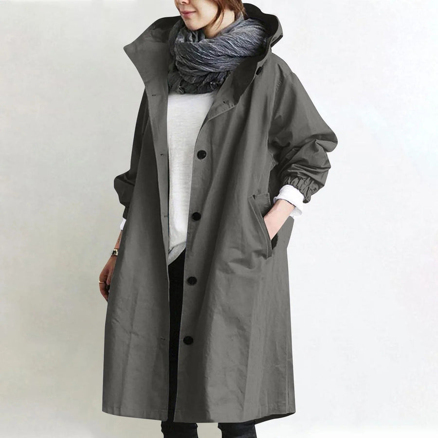 Dorien | Oversized Trenchcoat met Capuchon