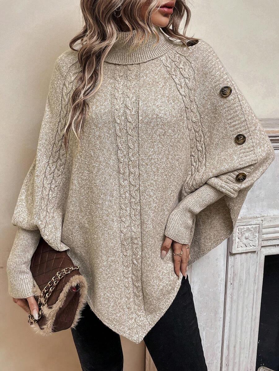 Britt | Poncho Trui met Kabelpatroon