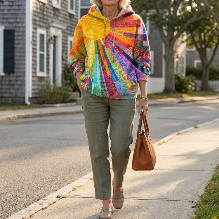 Amanda | Gewatteerde Wildflower Hoodie