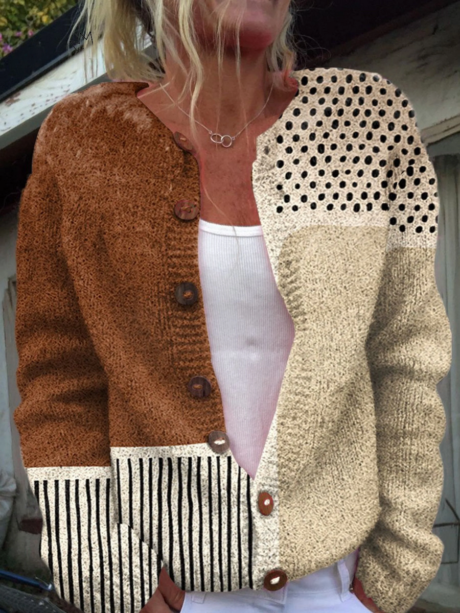 Hester | Patchwork gebreid vest