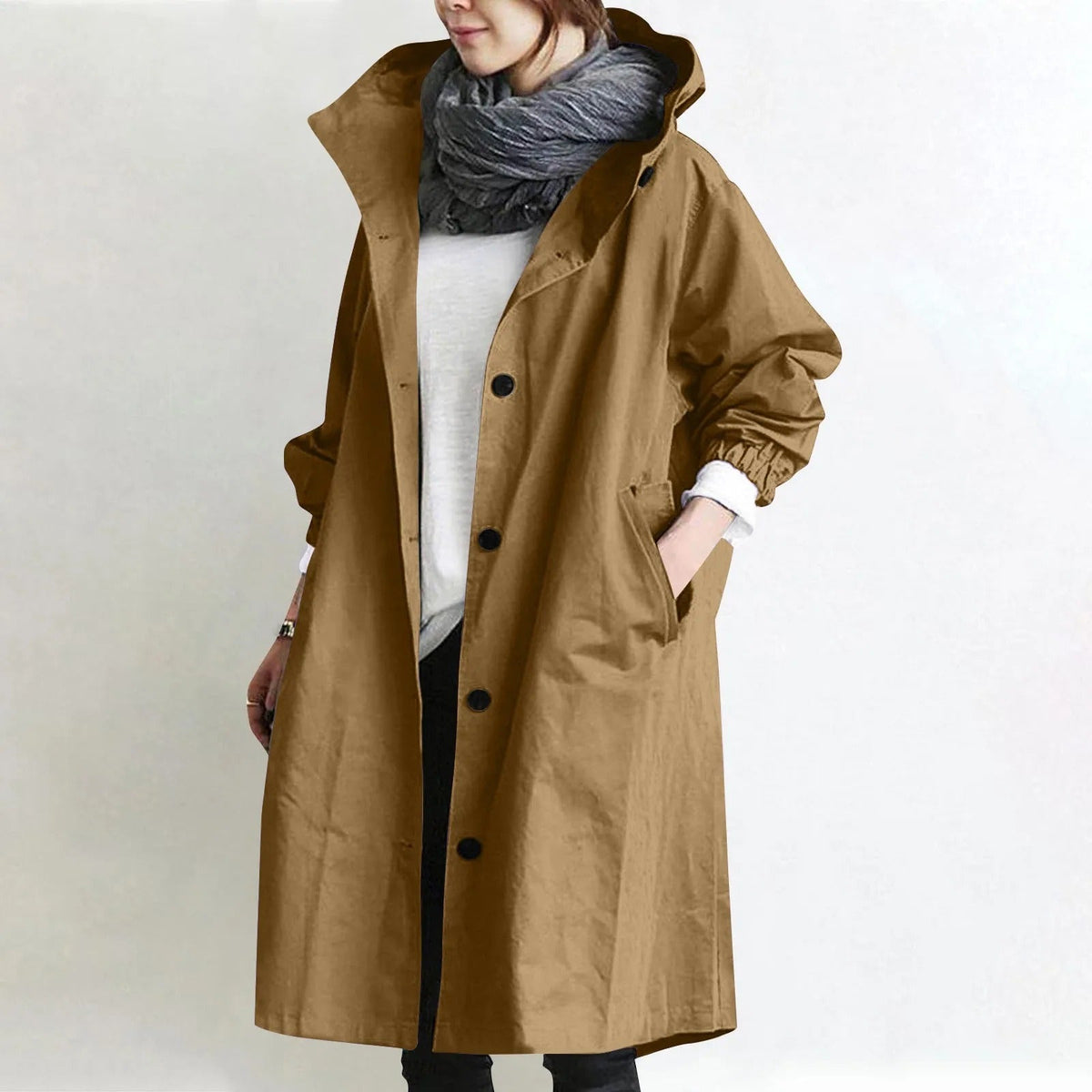 Hester | Oversized Trenchcoat met Capuchon