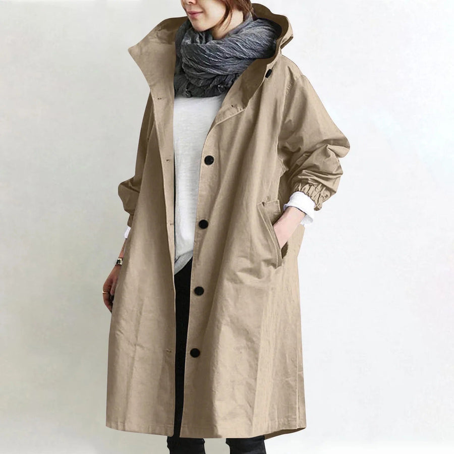 Annemiek | Oversized Trenchcoat met Capuchon
