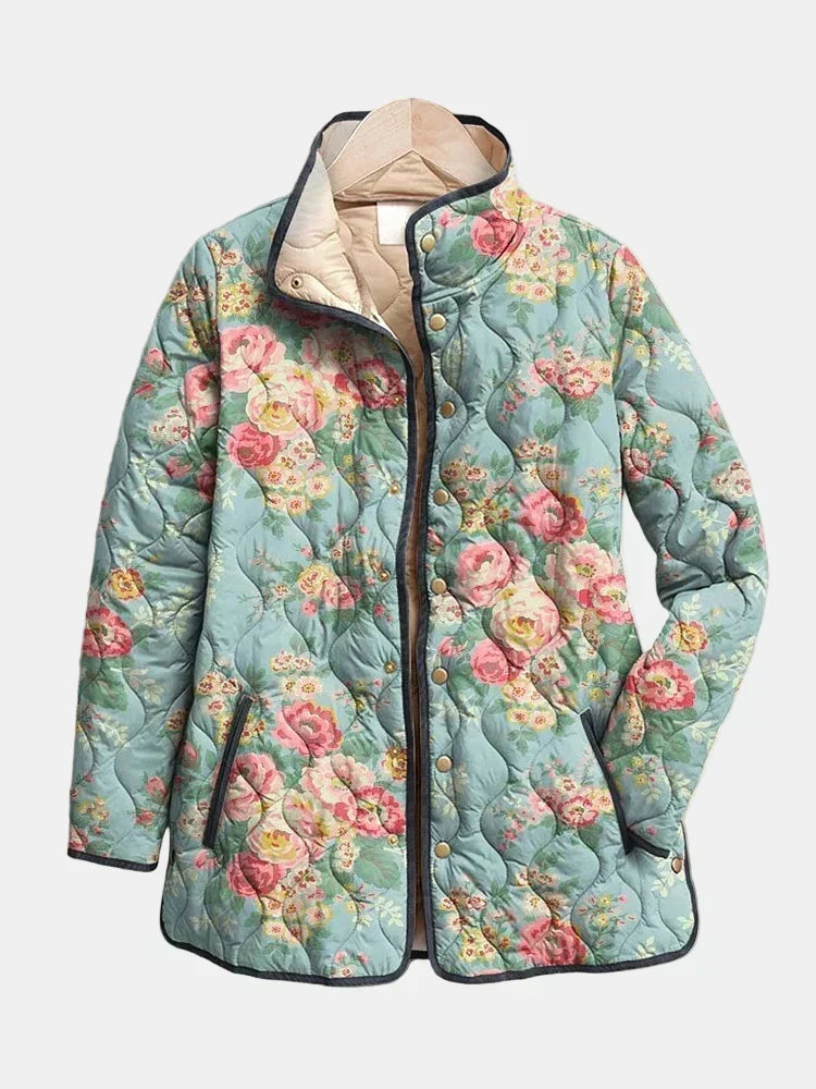 Gevoerde Jas Rozen Celadon Mathilde