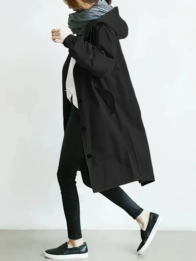 Greet | Oversized Trenchcoat met Capuchon