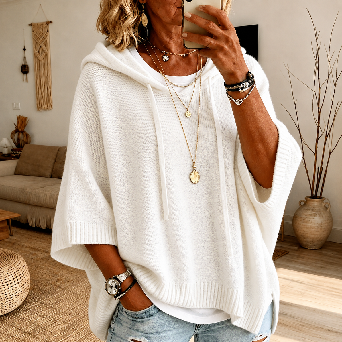 Bianca | Oversized Poncho Hoodie