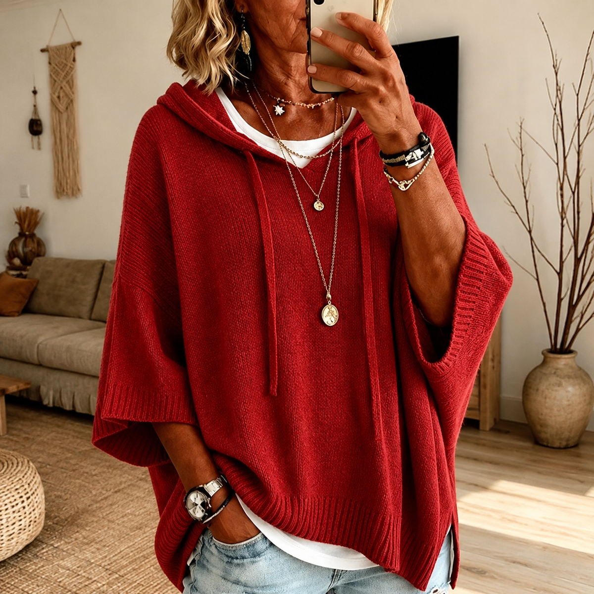 Iris | Oversized Poncho Hoodie