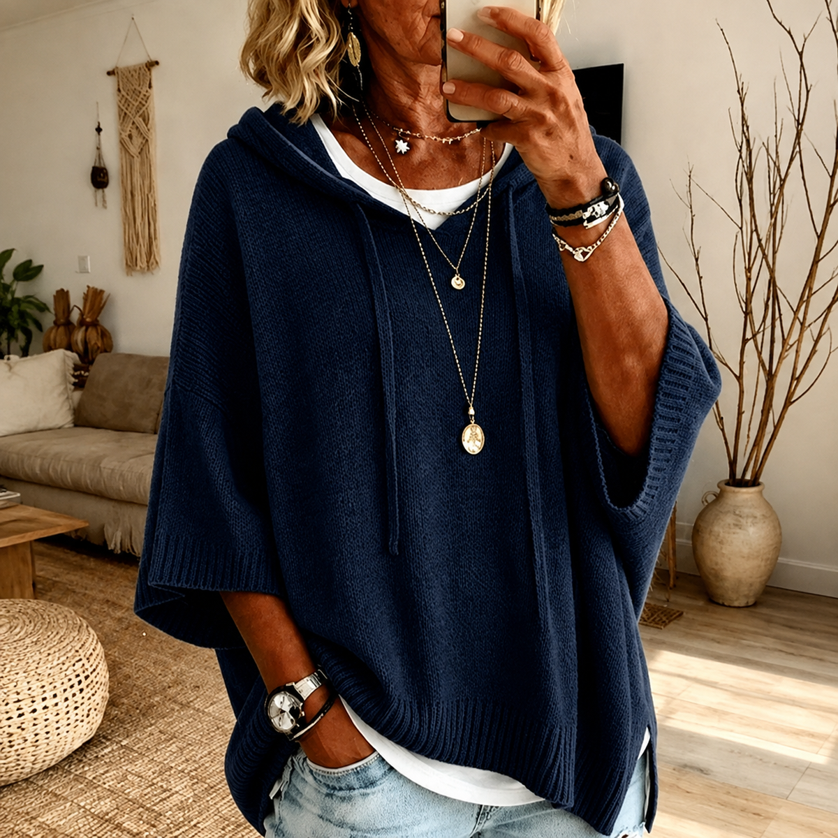 Daphne | Oversized Poncho Hoodie