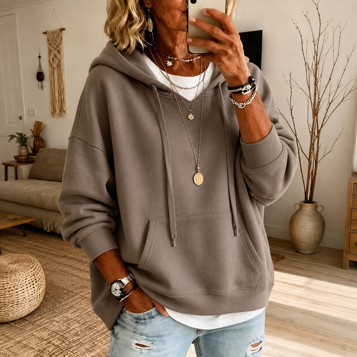 Mirella | Oversized Poncho Hoodie
