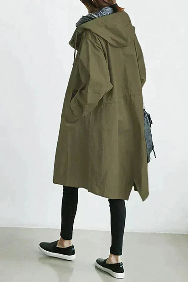 Lotte | Oversized Trenchcoat met Capuchon