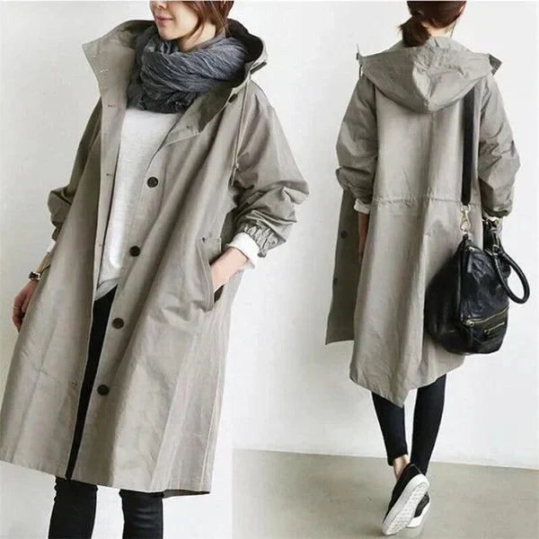 Ingrid | Oversized Trenchcoat met Capuchon