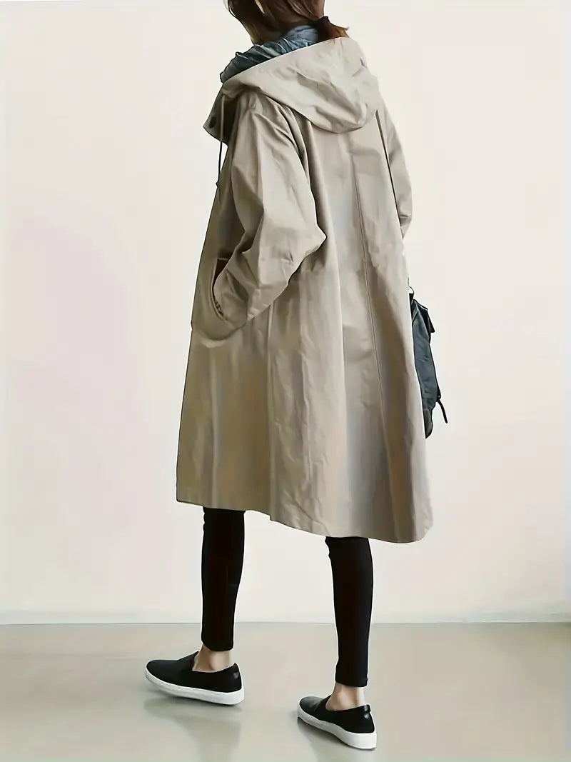 Ingrid | Oversized Trenchcoat met Capuchon
