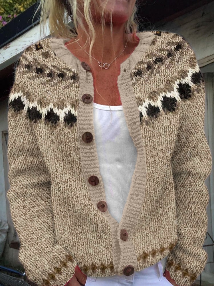 Zoë | Vintage gebreide cardigan