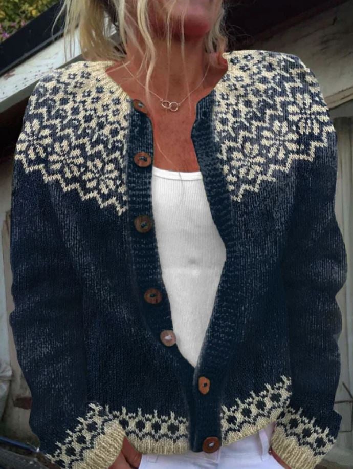 Gerdien | Vintage gebreide cardigan