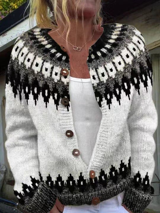 Loes | Vintage gebreide cardigan