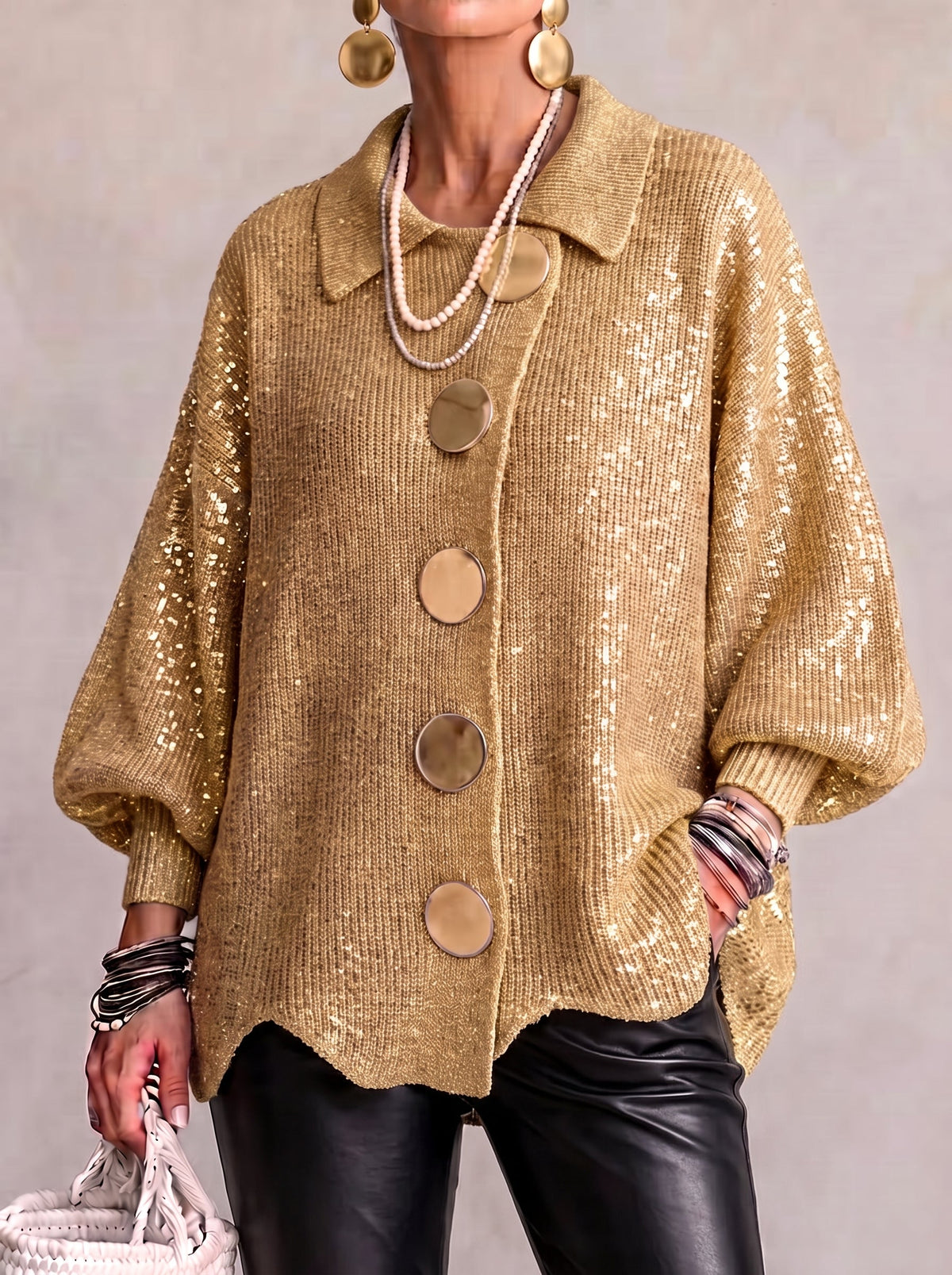 Annabel | Vest met Gouden Knopen