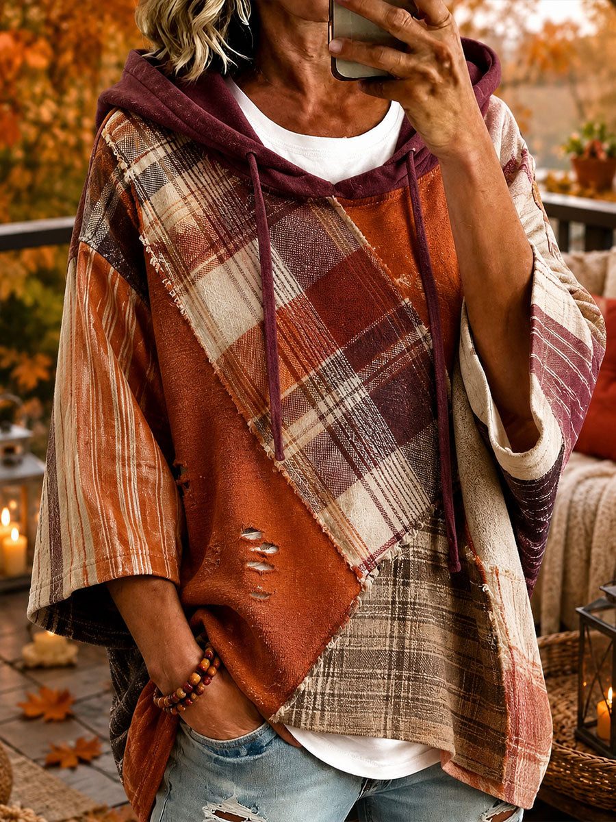 Els | Oversized Herfst Patchwork Hoodie