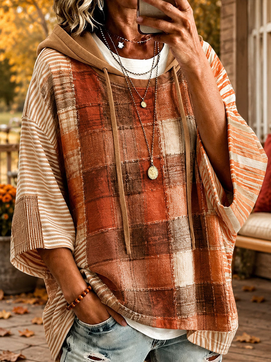 Liesje | Oversized Herfst Patchwork Hoodie