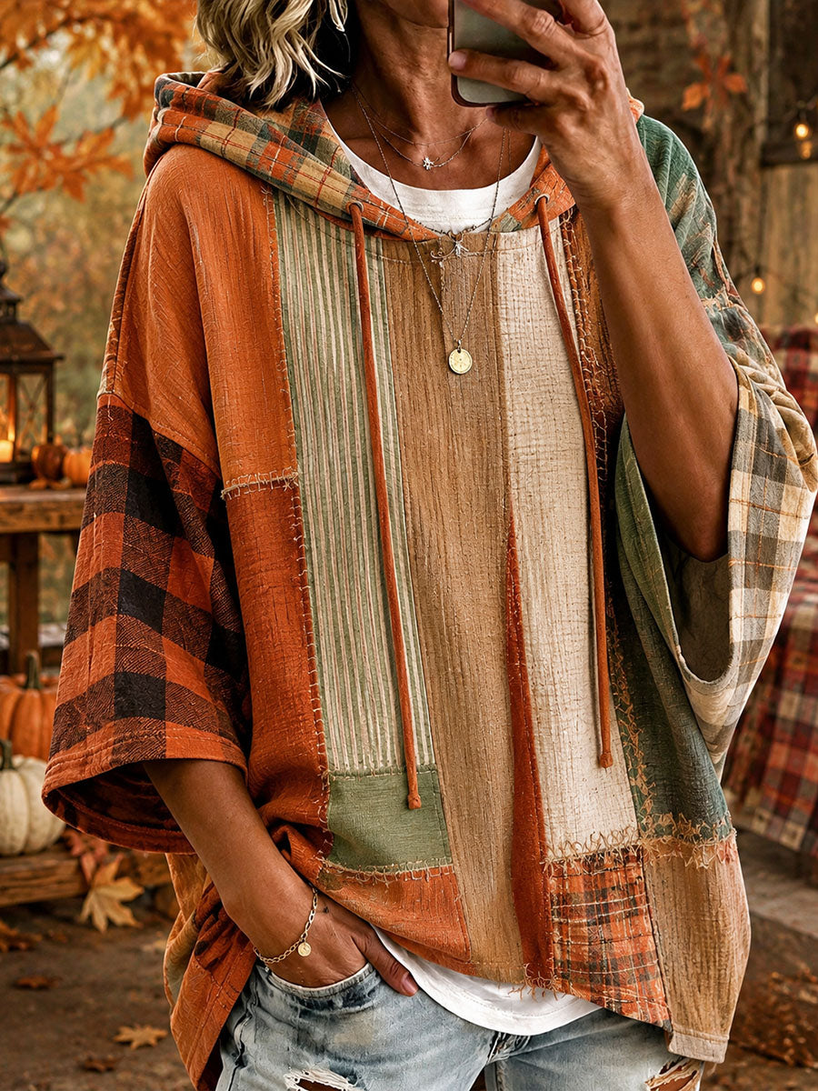 Carla | Oversized Herfst Patchwork Hoodie